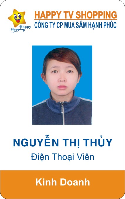 Thẻ cảm ứng in dạng đứng