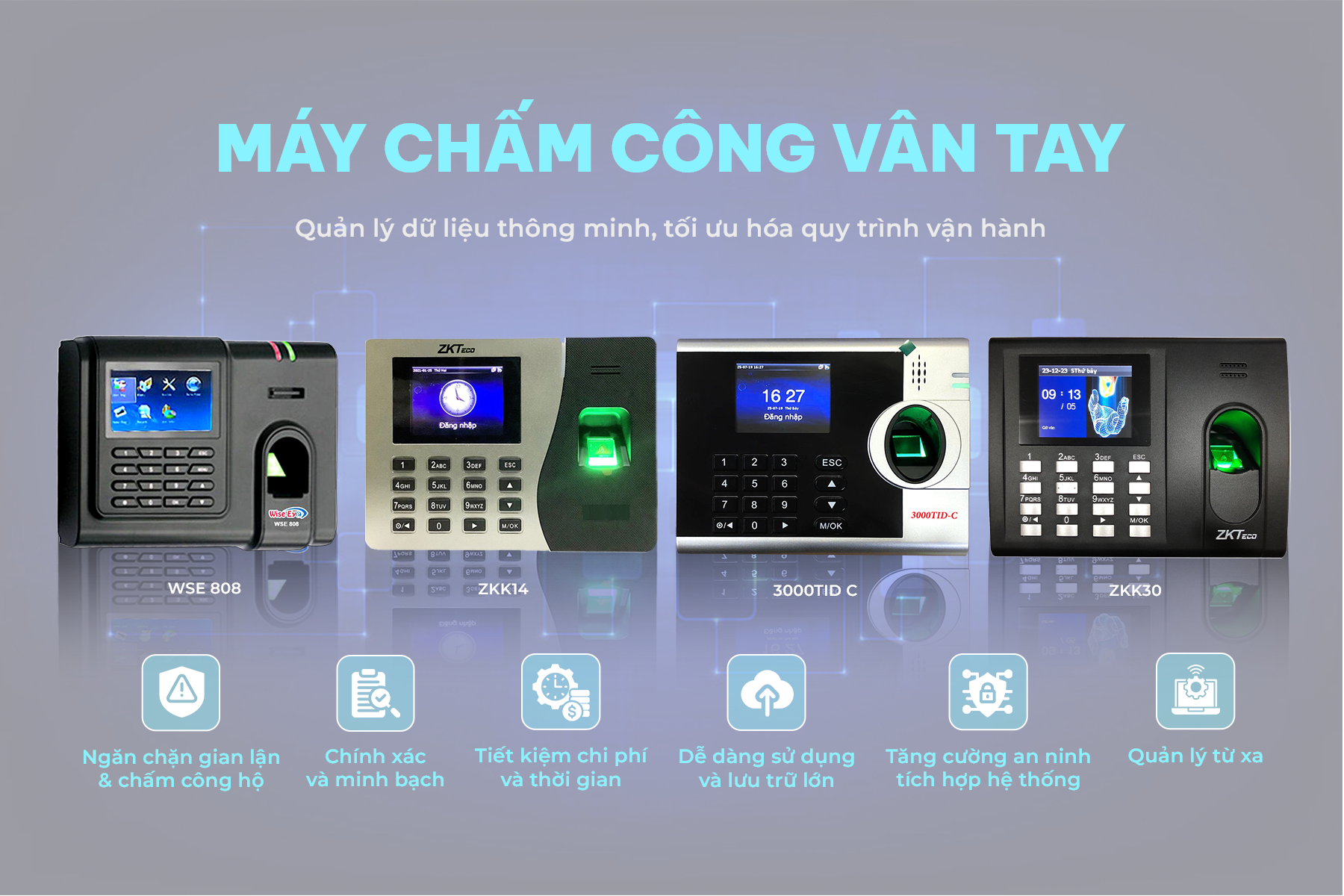 Máy chấm công vân tay