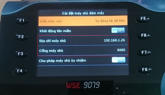 Cấu hình IP máy chủ Cloud Màn hình nhập địa chỉ IP máy chủ