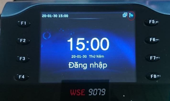 Trạng thái cloud online Biểu tượng cloud online trên máy chấm công