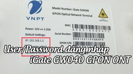 Tem thông tin modem VNPT