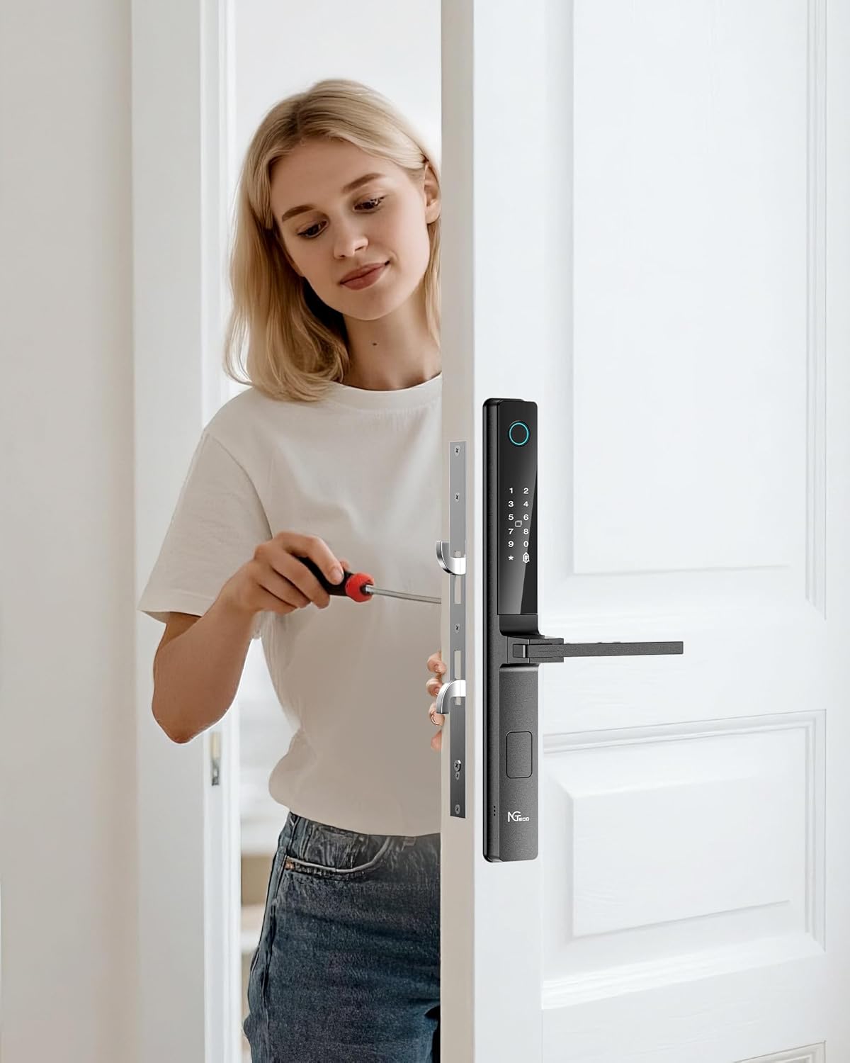 Khóa cửa vân tay thông minh ZKTECO SL01-N230N Khóa cửa vân tay thông minh ZKTECO SL01-N230N